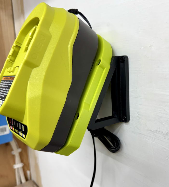 MOUNT for PCG002 Ryobi One + 18V Lithium-Ion Battery Charger- Charger/Battery Holder for Ryobi