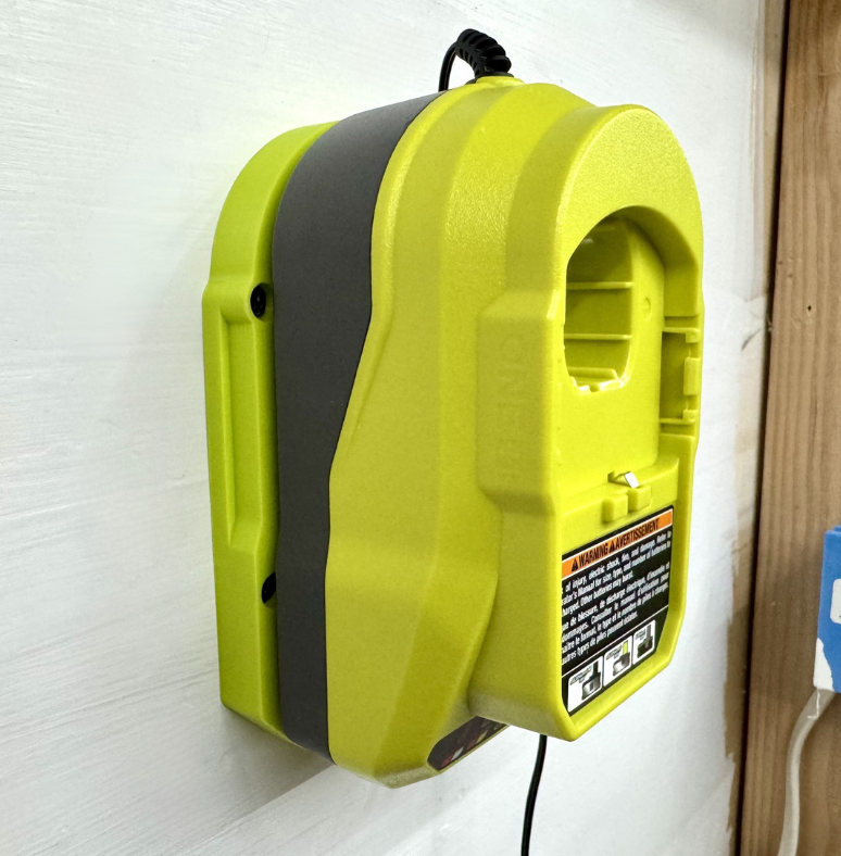 MOUNT for PCG002 Ryobi One + 18V Lithium-Ion Battery Charger- Charger/Battery Holder for Ryobi