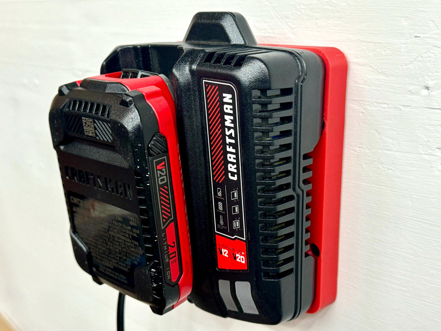 MOUNT for Craftsman V12/V20 Battery Charger- Craftsman Wall Mount for CMCB100 Battery Charger