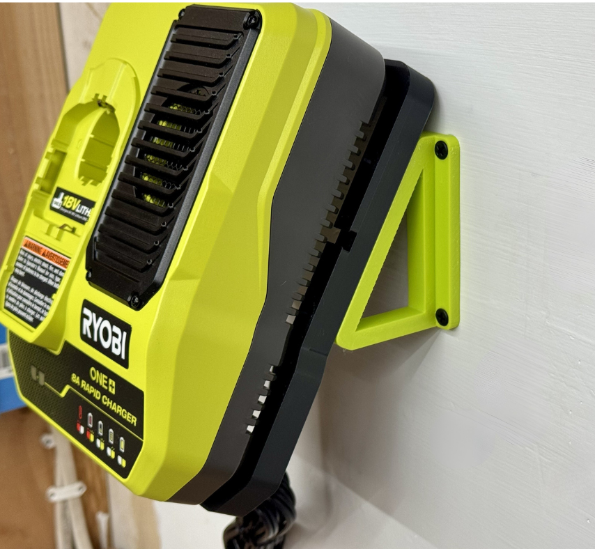 MOUNT for Ryobi 18V One+ 8A Rapid Battery Charger- Charger/Battery Holder for Ryobi Charger Model PCG008
