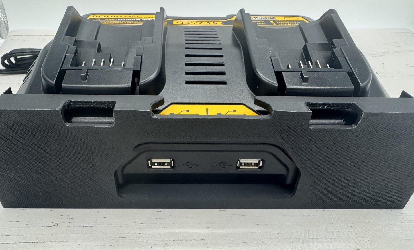MOUNT for DCB102 Dual Dewalt Battery Charger- Double Dewalt Wall Mount for 12v/20vBattery Charger- Charger not included