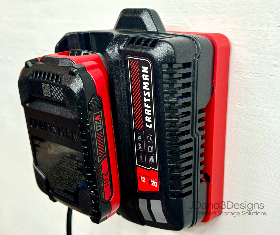 MOUNT for Craftsman V12/V20 Battery Charger- Craftsman Wall Mount for CMCB100 Battery Charger