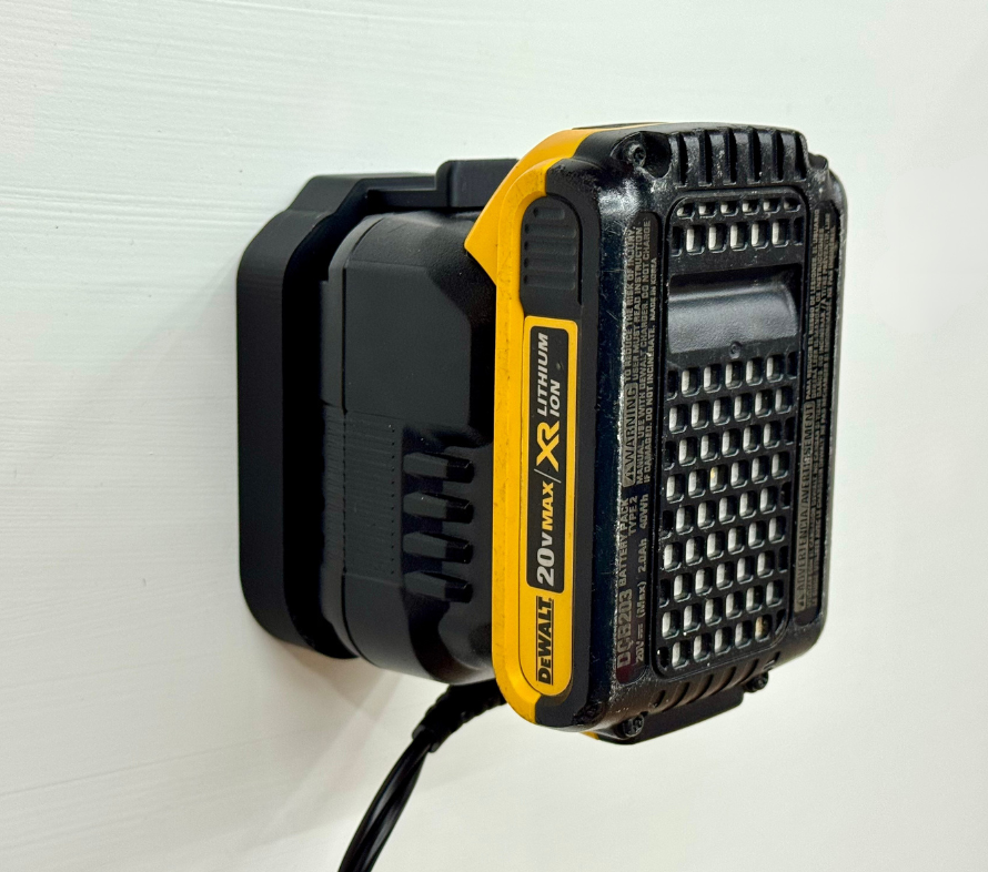 MOUNT for DCB1102 Dewalt Battery Charger w/ removeable TOP CLAMP! - Dewalt Wall Mount for 12v/20vBattery Charger