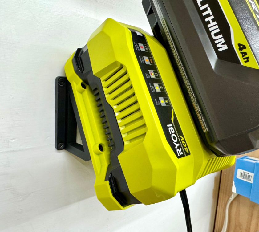 MOUNT for Ryobi 40V Model#OP406VNM Battery Charger- Charger/Battery Holder for Ryobi