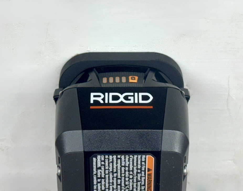 MOUNT for 18v Ridgid Battery- Wall Mount for any 18v Ridgid Battery
