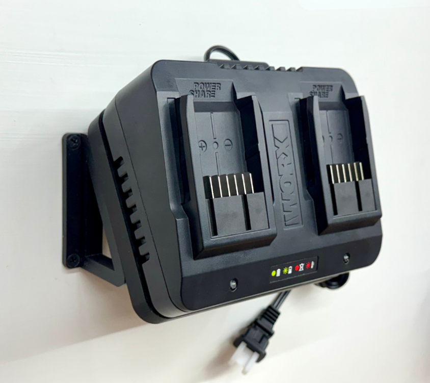 MOUNT for Worx Dual Battery Charger Model #WA3770- Wall Holder for Chargers