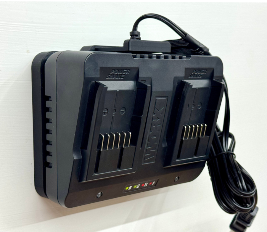 MOUNT for Worx Dual Battery Charger Model #WA3770- Wall Holder for Chargers