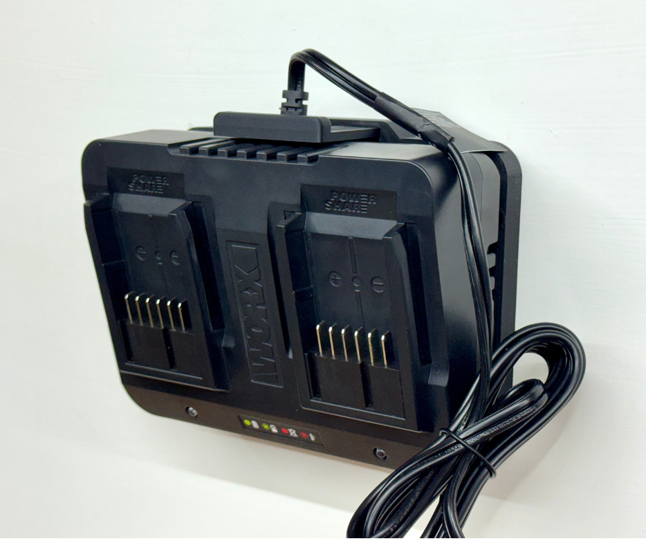 MOUNT for Worx Dual Battery Charger Model #WA3770- Wall Holder for Chargers