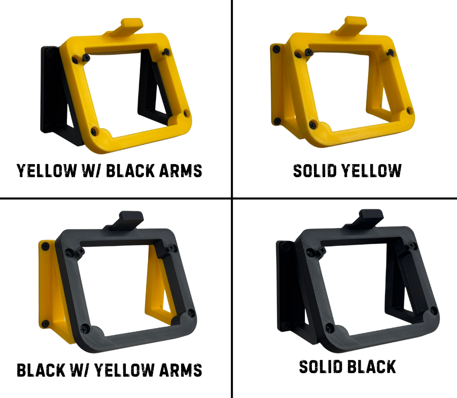 MOUNT for DCB107 Dewalt Battery Charger w/ removable TOP CLAMP!- Dewalt Wall Mount for 12v/20vBattery Charger