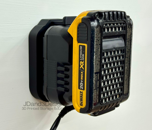 MOUNT for DCB1102 Dewalt Battery Charger w/ removeable TOP CLAMP - Dewalt Wall Mount for 12v/20vBattery Charger
