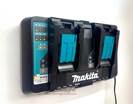 MOUNT for Makita DC18RD- Dual Port Rapid Optimum Charger Wall Mount- Charger NOT Included