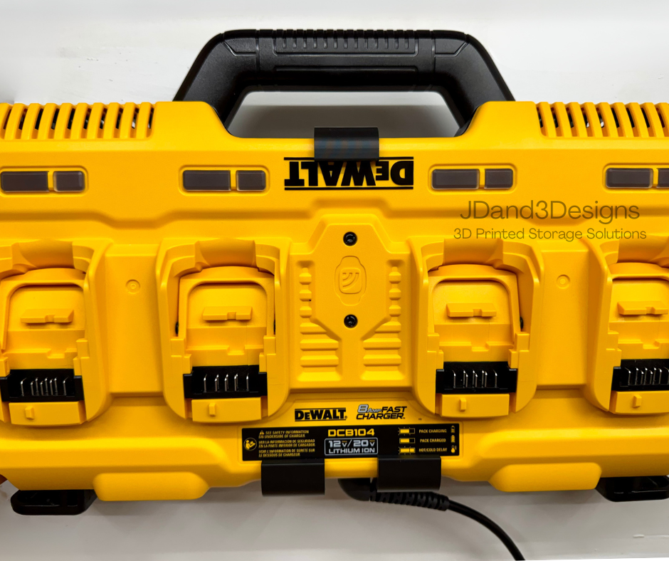 MOUNT for DCB104 Fast Dewalt Battery Charger w/ REMOVABLE top and bottom clamps- Dewalt Wall Mount