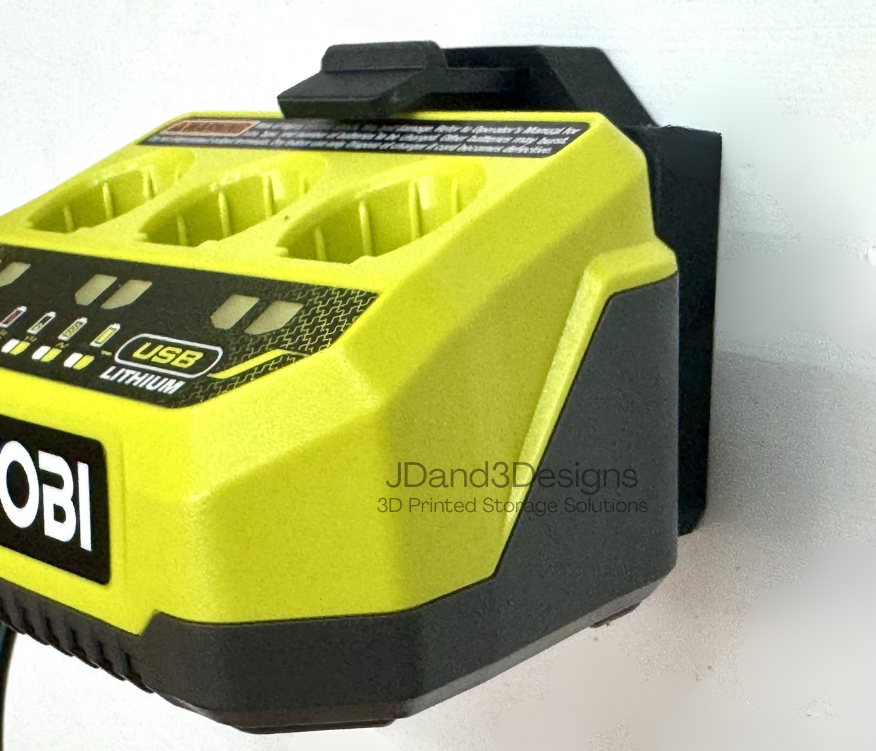 MOUNT for Ryobi FVCH01 Battery Charger- Charger/Battery Holder for Ryobi