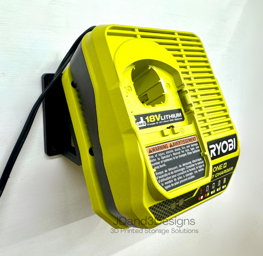 MOUNT for PCG004 Ryobi One + Fast Charger 18V- Charger/Battery Holder for Ryobi