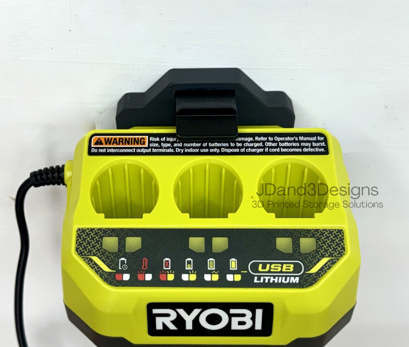 MOUNT for Ryobi FVCH01 Battery Charger- Charger/Battery Holder for Ryobi