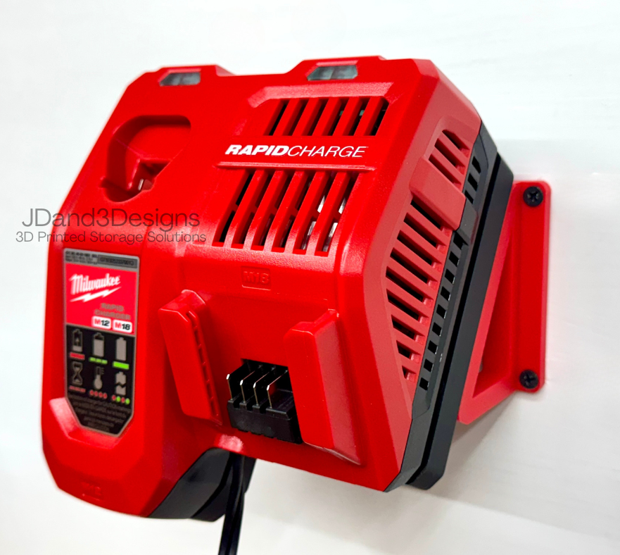 MOUNT for M12-M18 Combo Milwaukee RAPID CHARGER w/ Removable Top Clamp- Model #48-59-1808