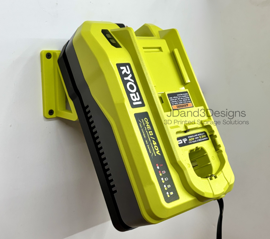 MOUNT for PCG007 Ryobi One + 40V Dual Battery Charger w/ Removable Top Clamp