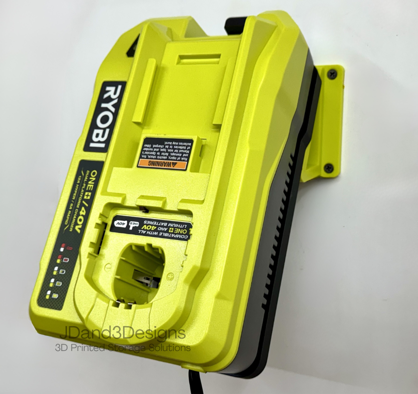 MOUNT for PCG007 Ryobi One + 40V Dual Battery Charger w/ Removable Top Clamp