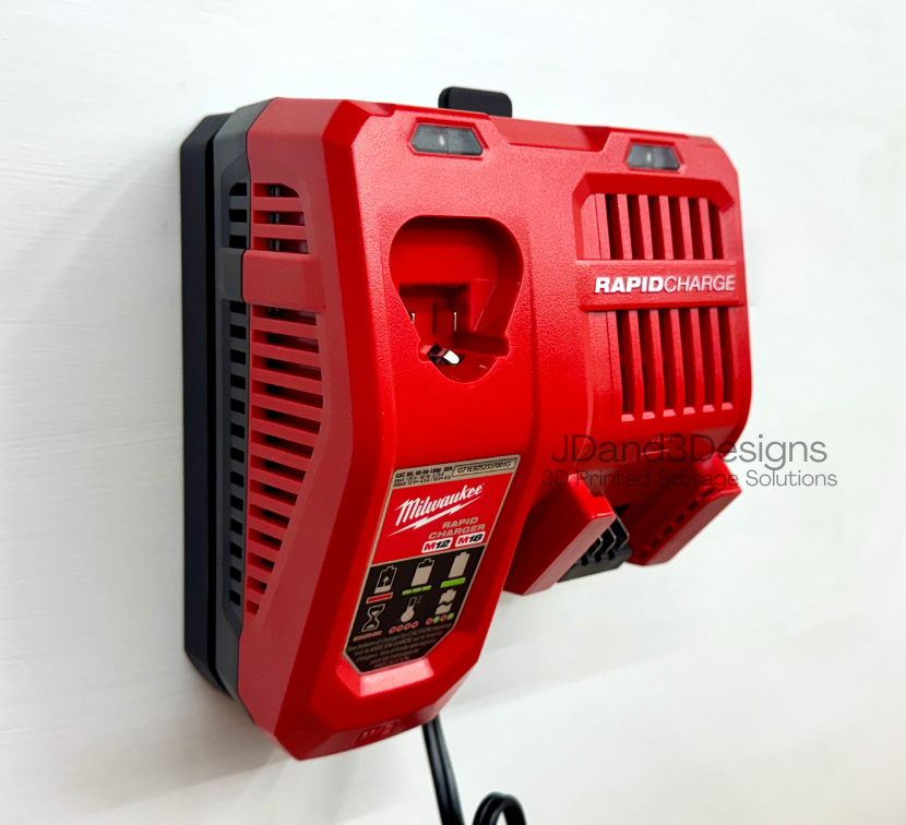 MOUNT for M12-M18 Combo Milwaukee RAPID CHARGER w/ Removable Top Clamp- Model #48-59-1808