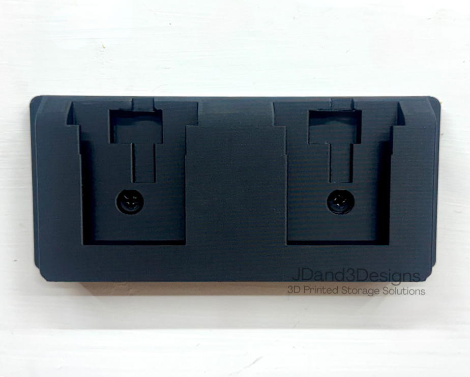 MOUNT for 12v Dewalt Battery- Wall Mount for 12v Dewalt Battery/ Battery Cover- Single or Double Slot