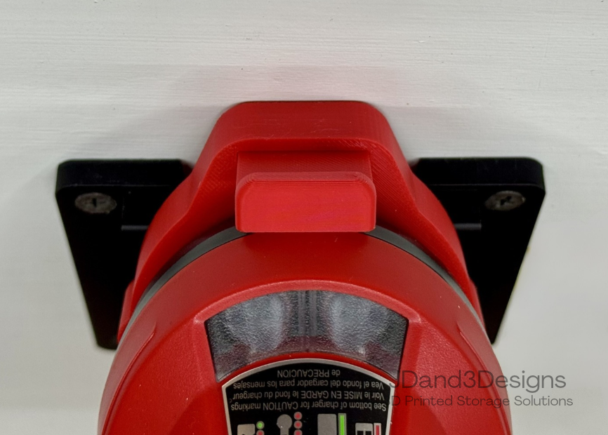 MOUNT for M4 Milwaukee Battery Charger Model #48-59-2001 w/ Removable Top Clamp- Wall Holder for Chargers