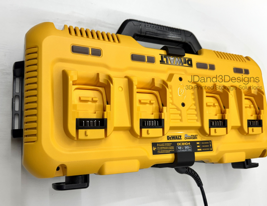 MOUNT for DCB104 Fast Dewalt Battery Charger w/ REMOVEABLE top and bottom clamps- Dewalt Wall Mount