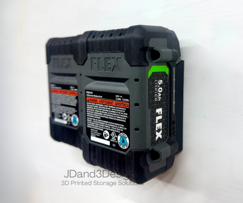 MOUNT for 24v Flex Battery Single or Double- Wall Mount for any 24v Flex Battery/ Battery Cover