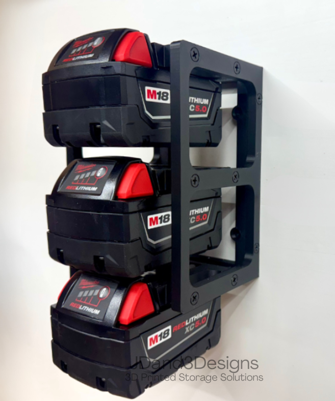 MOUNT for Milwaukee M18 Batteries - Battery Storage Station