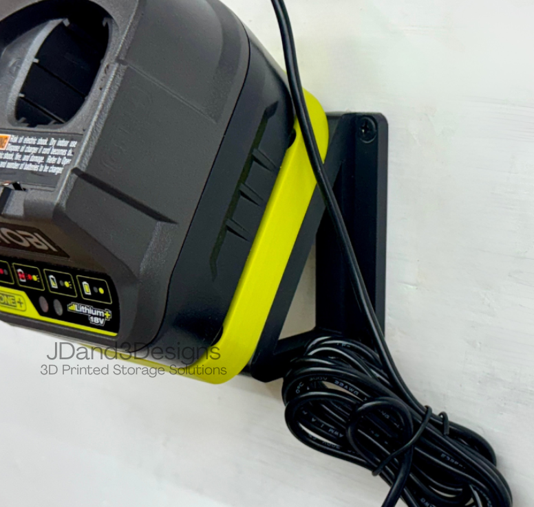 MOUNT for P118B Ryobi One + 18V Lithium+ Battery Charger- Charger/Battery Holder for Ryobi