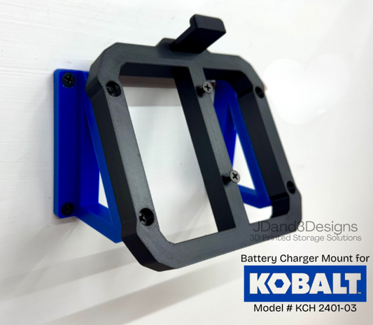 MOUNT for Kobalt 24v Max Battery Charger w/ Top Clamp- Model #KCH 2401-03