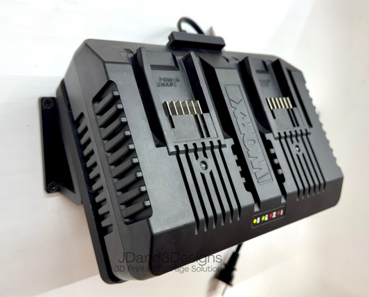 MOUNT for Worx Dual Battery Charger Model #WA3884- Wall Holder for Chargers