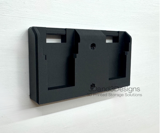 MOUNT for Dewalt 20v Batteries- Wall Mount for any 20v Dewalt Battery- Single or Double