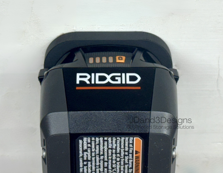 MOUNT for 18v Ridgid Battery- Wall Mount for any 18v Ridgid Battery