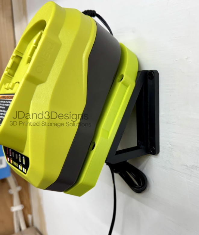 MOUNT for PCG002 Ryobi One + 18V Lithium-Ion Battery Charger- Charger/Battery Holder for Ryobi