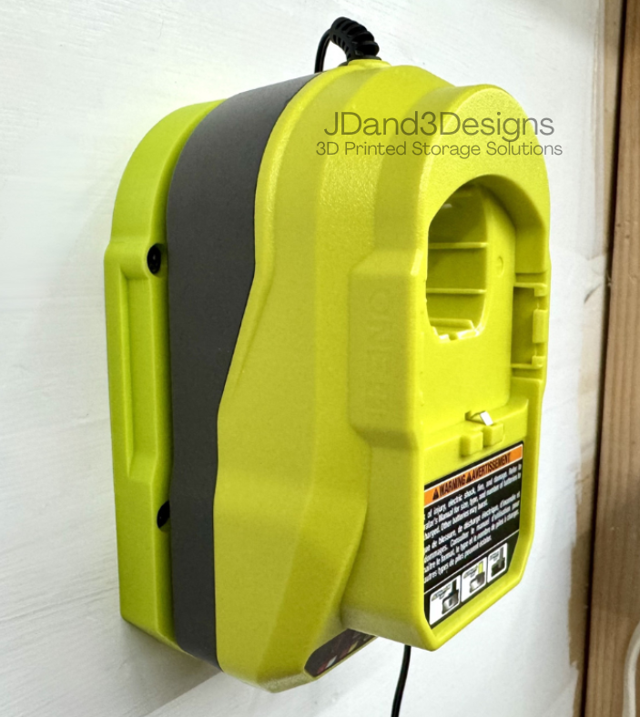 MOUNT for PCG002 Ryobi One + 18V Lithium-Ion Battery Charger- Charger/Battery Holder for Ryobi