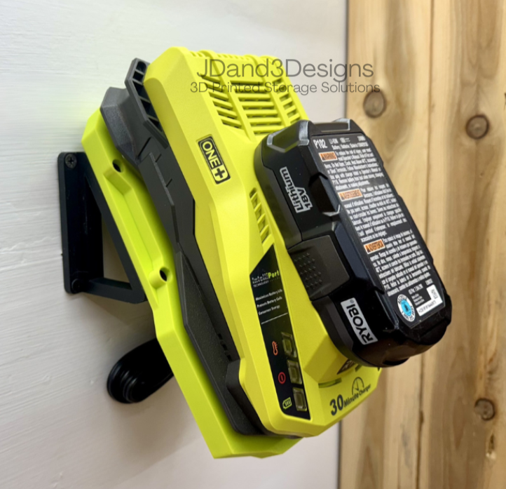 MOUNT for Ryobi 18V One+ Battery Charger Model P117- Charger/Battery Holder for Ryobi