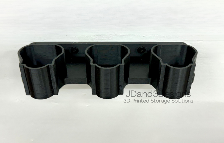 MOUNT for M12- 3 Slot Milwaukee Battery- Battery Holder