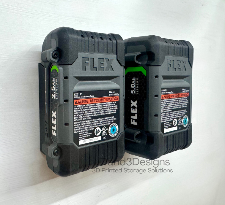MOUNT for 24v Flex Battery Single or Double- Wall Mount for any 24v Flex Battery/ Battery Cover