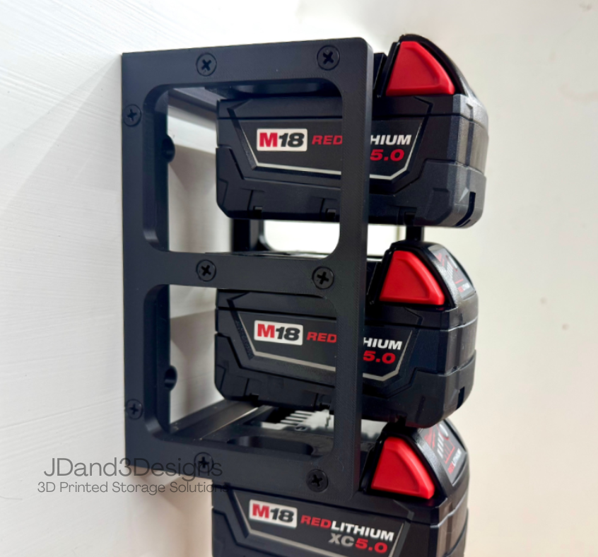 MOUNT for Milwaukee M18 Batteries - Battery Storage Station