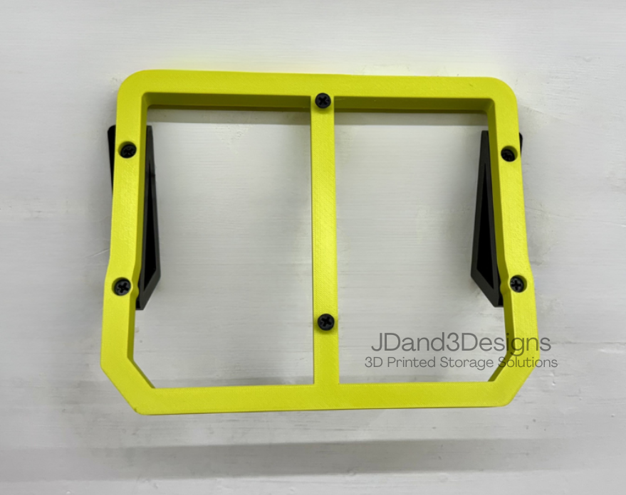 MOUNT for PCG005 Ryobi Dual Port Battery Charger- Charger/Battery Holder for Ryobi