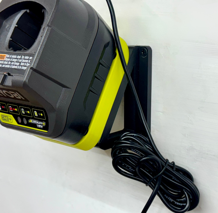 MOUNT for P118B Ryobi One + 18V Lithium+ Battery Charger- Charger/Battery Holder for Ryobi