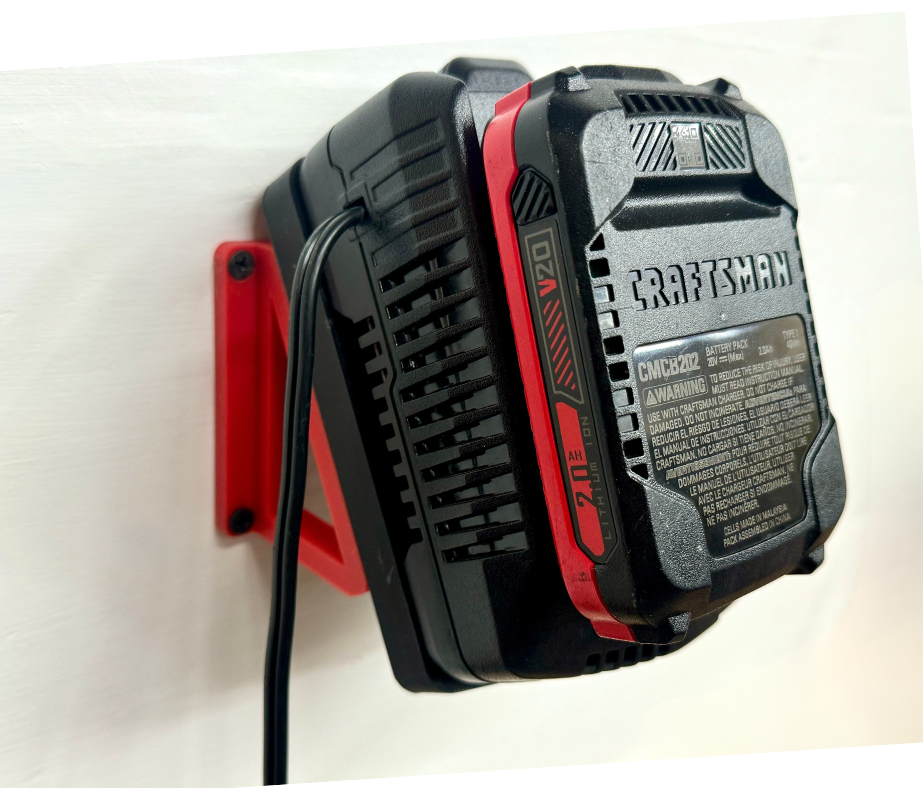 MOUNT for Craftsman V12/V20 Battery Charger- Craftsman Wall Mount for CMCB100 Battery Charger