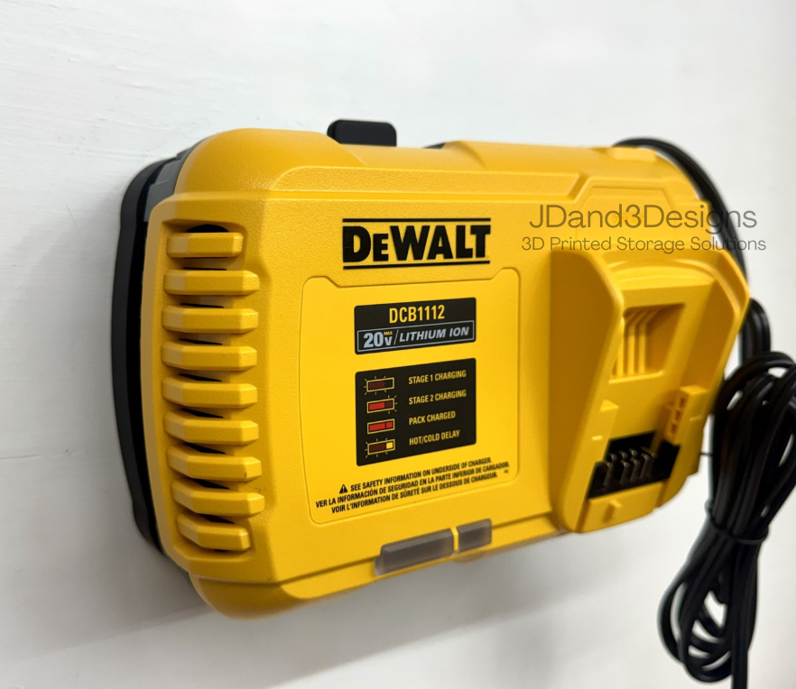 MOUNT for DCB1112 Dewalt Battery Fast Charger- Dewalt Wall Mount for 20v Fast Charger