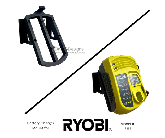 MOUNT for Ryobi One+ P113 Charge Center- Charger/Battery Holder for Ryobi Model P113