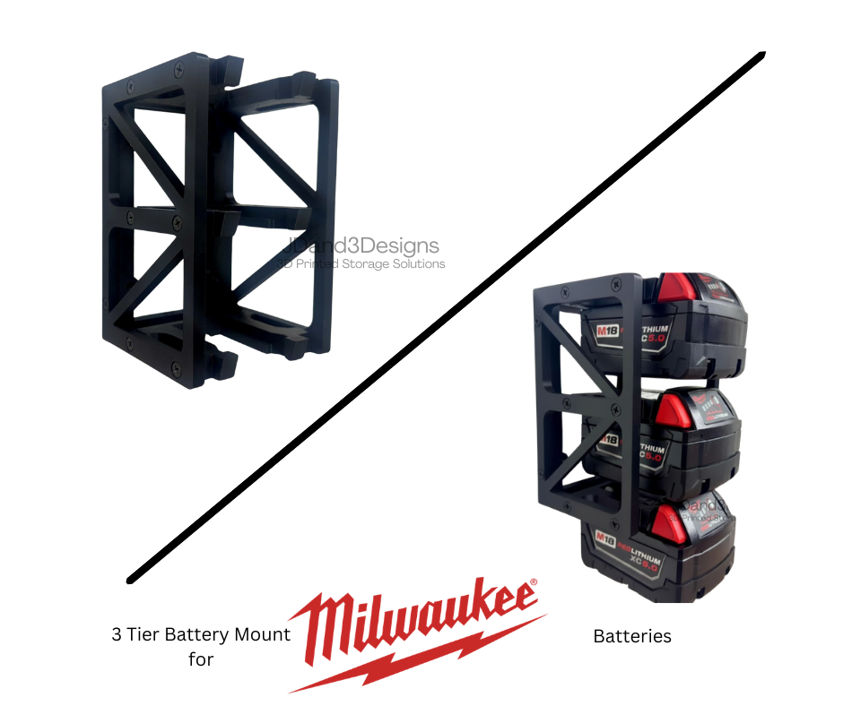 MOUNT for Milwaukee M18 Batteries - Battery Storage Station