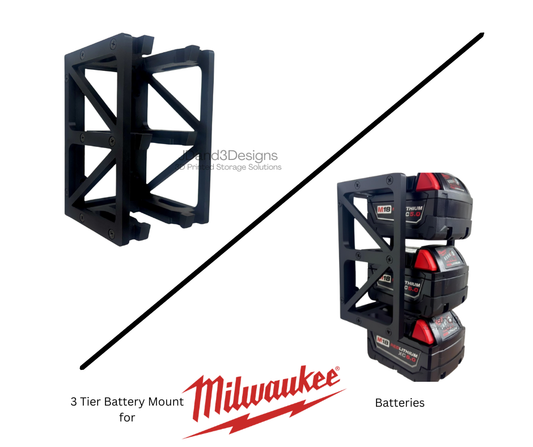 MOUNT for Milwaukee M18 Batteries - Battery Storage Station