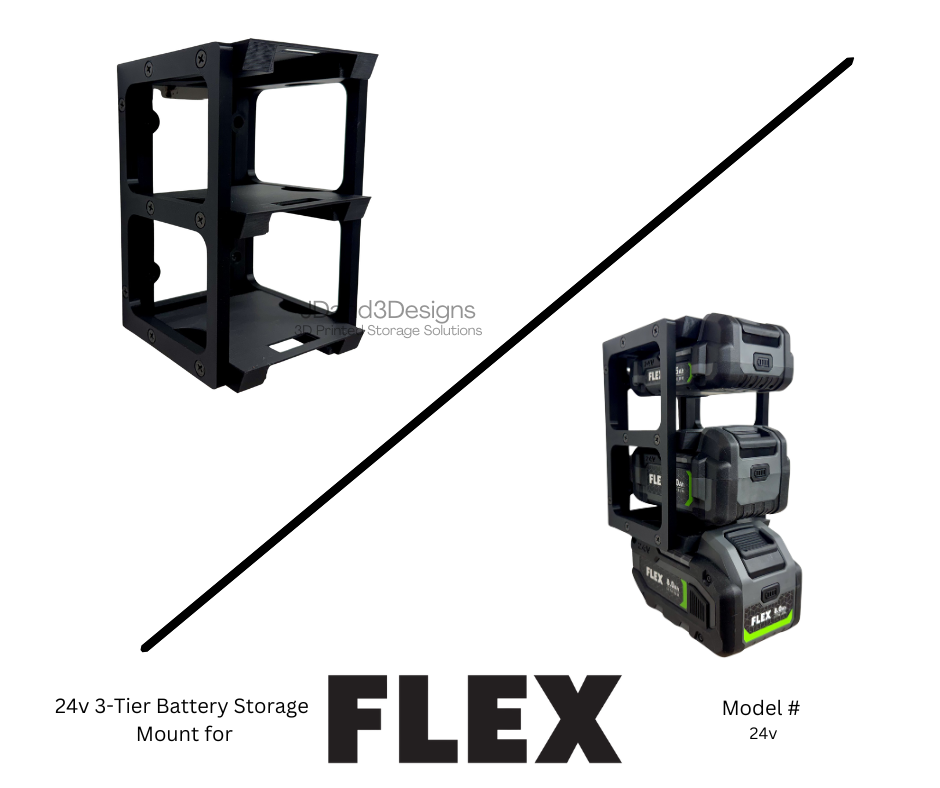 MOUNT for Flex 24v Batteries - Battery Storage Station
