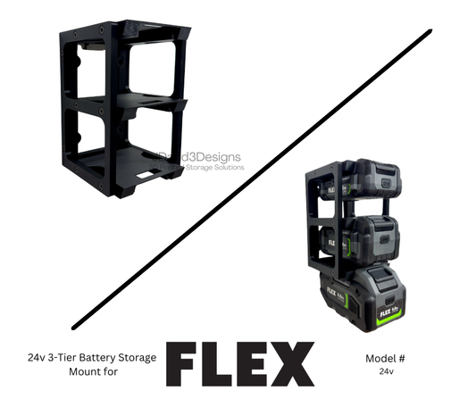 MOUNT for Flex 24v Batteries - Battery Storage Station