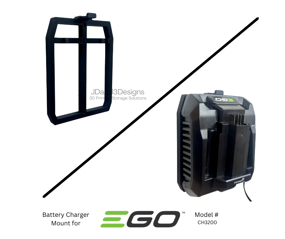 MOUNT for EGO Power+ Speed Charger Model #CH3200 w/ Removable Top Clamp- Charger NOT Included