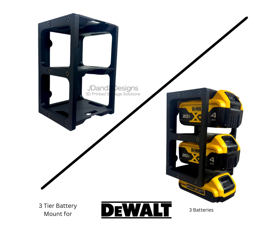 MOUNT for Dewalt Batteries - Battery Storage Station